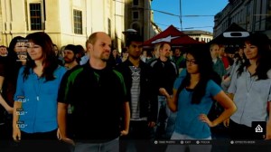 oh, I guess shes looking at her nails.